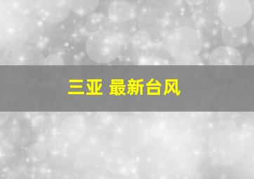 三亚 最新台风